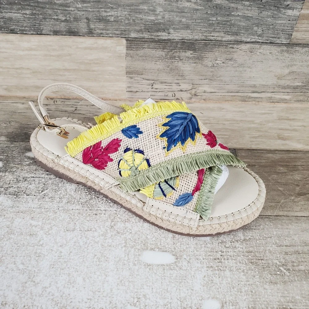 Sam Edelman Kayden Kids Sandals Sz 3 M Pink Floral Beach Adjustable‎ Ankle Strap